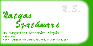 matyas szathmari business card