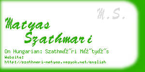 matyas szathmari business card